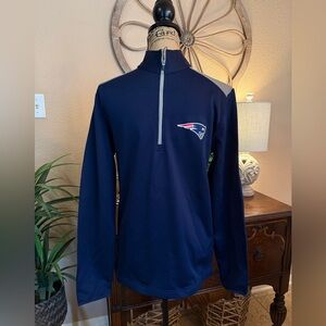 NFL Patriots Team Apparel Navy and Gray Pullover
